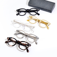 Monture de lunettes en acétate de style japonais, lunettes rétro à rivets pour hommes et femmes, même style, tendance, transparentes