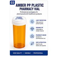 Flacon en plastique PP pour médicaments sur ordonnance avec bouchon sécurité enfant pour emballage pharmaceutique OEM