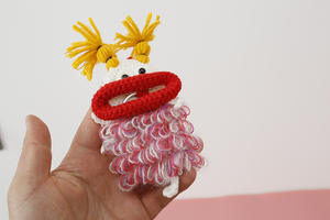Porte-clés en crochet en forme de bouche de saucisse, nouveau design, porte-clés tricoté fait à la main, porte-clés tricoté, sac de protection pour clés, mignon - Product Image 6