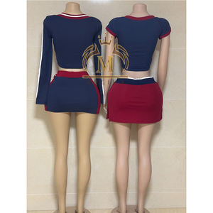 Nouveau à la mode femmes ensembles mignons imprimer Jersey chemises culture + jupe Shorts 2 pièces ensembles filles Y2K deux pièces Jersey Shorts ensembles pour femmes - Product Image 4