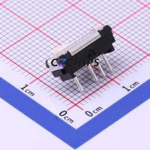 SSSS91B600 Slide Switch Through hole Component (THT) Switch Single Pole Three Throw Rectangle Pin Header PC Pin White - Product Image 2