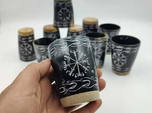 แก้วแตรธรรมชาติแกะสลักด้วยมืองานตามสั่งสำหรับไวน์เบียร์น้ำบ้านร้านอาหารโรงแรมแรงบันดาลใจจากอินเดีย - Product Image 3