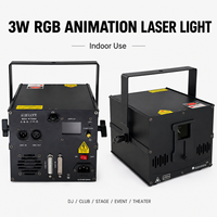 Lumière laser d'animation RGB 2W/3W avec contrôle DMX512 via application WiFi, indice de protection IP33, en alliage d'aluminium, dimmable pour l'éclairage de scène