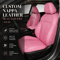 Housses de siège auto sur mesure roses pour Kia K5 2021, ensemble complet en cuir Nappa, imperméables et durables, intérieurs auto, directement de l'usine