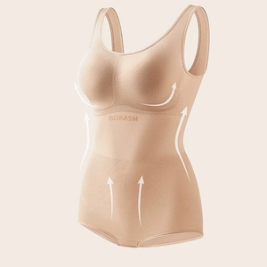 BOKASM Body Moldeador Sin Costuras para Mujer, Control Medio, Tejido de Spandex y Nylon, Logotipo Frontal, Uso Diario - Product Image 1