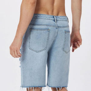 กางเกงขาสั้นผู้ชายสไตล์ใหม่แบบทำสีซีด ขนาดผู้ใหญ่ ผ้าฝ้าย 100% สำหรับขาย - Product Image 2