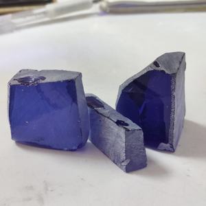 Uncut Nanosital Raw Material #A146 Tanzanite Light Color Synthetic Nano Gemstone Rough Stone for Jewelry - Product Image 4