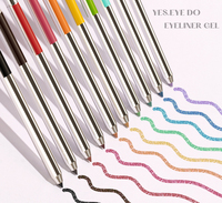 Crayon eyeliner en gel khôl pailleté de marque privée avec taille-crayon eyeliner kajal végétalien imperméable longue durée noir vert bleu