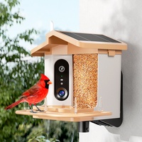 Nouvelle mangeoire à oiseaux intelligente avec caméra 2K4K ultra-claire, reconnaissance d'oiseaux par IA, alimentation solaire extérieure, WiFi, modèle JY-WN08 de 1,6 kg