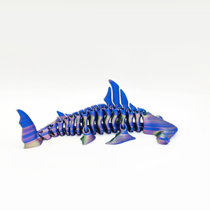 Xuyên biên giới thương mại nước ngoài 3D in Hammerhead cá mập đồ trang trí di chuyển cơ thể Doanh Cá mập đồ chơi cho quà tặng sinh nhật thủy tinh đông lạnh - Product Image 6