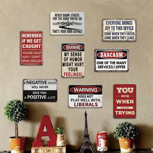 Plaque murale en métal pour bureau, <span class=keywords><strong>humour</strong></span> sarcastique, avertissement, décoration murale, cadeau pour collègue - Product Image 3