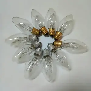 ナイト電球がScentsy電球に取って代わりますC7白熱フィラメント透明ガラス15ワットヒマラヤソルトランプ交換用電球
