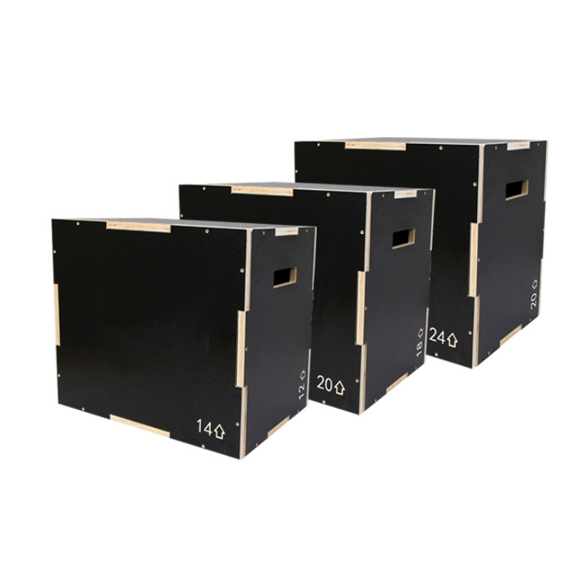 Wholesale Adjustable Wooden Plyo Box with non-slip coating