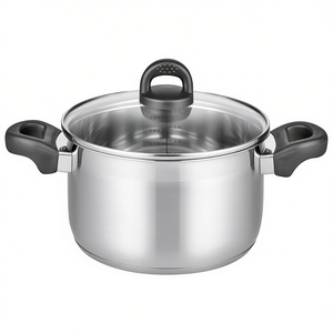 Olla para carne de turmalina de 3.0L de acero inoxidable con tapa para cocinar - Product Image 2