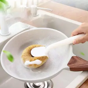 DS2914 Kitchen Sink Dishwashing Cleaning Brush Dish Brush Dish Scrubber For Pans Pots Natural Coconut Palm Pot Brush