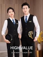 Tenue de pilote d'aviation personnalisée en gros – Ensembles veste et pantalon confortables et sécurisés, unisexe, pour compagnies aériennes
