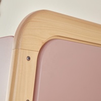 Only B2B Boori Muebles para niños Litera moderna de madera maciza para niños en color rosa para 3 niños Teenargers
