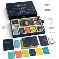 Jeu de société de stratégie personnalisé pour club de pickleball, jeu de table pliable pour la gestion des clubs avec composants en bois pour les événements de club