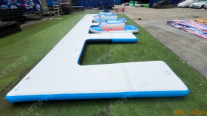 Plateforme flottante gonflable pour vélo aquatique, quai modulaire en PVC Drop Stitch pour sports nautiques, idéal pour la location en station balnéaire ou à usage commercial - Product Image 6