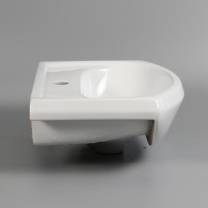 Moderno a buon mercato in ceramica ovale bianco di piccole dimensioni bagno trogolo lavello a mano lavabo - Product Image 3