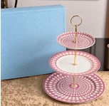 Luxury Green Bone China 3 Tier Serving <b>Plate</b> Set Under Glazed Round Dessert Display <b>Rack</b> for Party Wedding Home - Product Image 2
