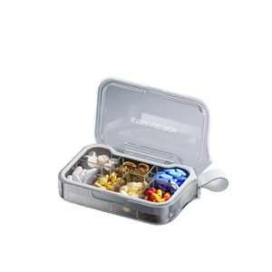 Benutzerdefiniertes Logo Pillendose <span class=keywords><strong>7</strong></span>/4 Tage Silikondeckel Reise-Medikamentenbox Kunststoff-Medikamentenaufbewahrungsboxen & -Behälter - Product Image 5