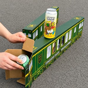 Caja <span class=keywords><strong>de</strong></span> Cartón Corrugado con Forma <span class=keywords><strong>de</strong></span> Tren y Logotipo Personalizado para Botellas <span class=keywords><strong>de</strong></span> Cerveza, Caja <span class=keywords><strong>de</strong></span> Regalo Plegable Extralarga, Fabricante, Venta al Por Mayor, Envío Rápido - Product Image 1