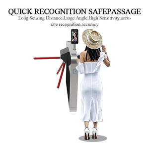 비접촉식 지문인식 및 RFID 접근제어 기능이 있는 자동 삼각대 개찰구 스테인리스 스틸 QR/IC 카드 지원 - Product Image 4