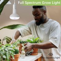 Ampoules LED E26/E27 15W pour culture intérieure BR30, pour semis, jeunes pousses et floraison, à spectre complet et en forme de champignon