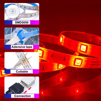 En stock Bande LED flexible PVC RGB SMD5050 5V avec adhésif, connectivité USB, indice de protection IP20, dimmable