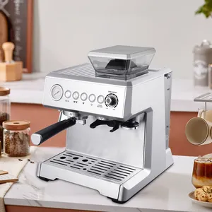 プロのバリスタプロ商用機器カフェ自動製造エスプレッソコーヒーマシングラインダー付き