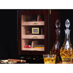 Gabinete humidor <span class=keywords><strong>de</strong></span> cigarros Caja <span class=keywords><strong>de</strong></span> cigarros forrada <span class=keywords><strong>de</strong></span> <span class=keywords><strong>cedro</strong></span> español Cajones grandes Rfor 100 a 150 Counts Caja <span class=keywords><strong>de</strong></span> cigarros - Product Image 6