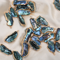 Une variété de connecteurs de perles d'eau douce naturelles plaquées or de haute qualité pour la fabrication de bijoux d'accessoires de colliers Diy