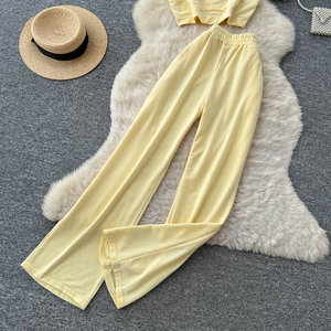 Conjunto elegante de 2 piezas para <span class=keywords><strong>mujer</strong></span>, top y traje ajustado, venta al por mayor - Product Image 4