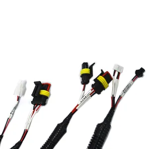 Kustom membuat otomotif kabel konektor ES23-PN 23 pin soket ES8-PN 8 pin soket tahan air kabel perakitan