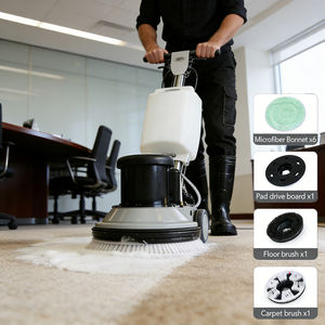 Nettoyeur de tapis léger et brosse à mousse sèche, laveuse électrique entièrement automatique à disque unique, machine à laver les tapis industrielle - Product Image 1