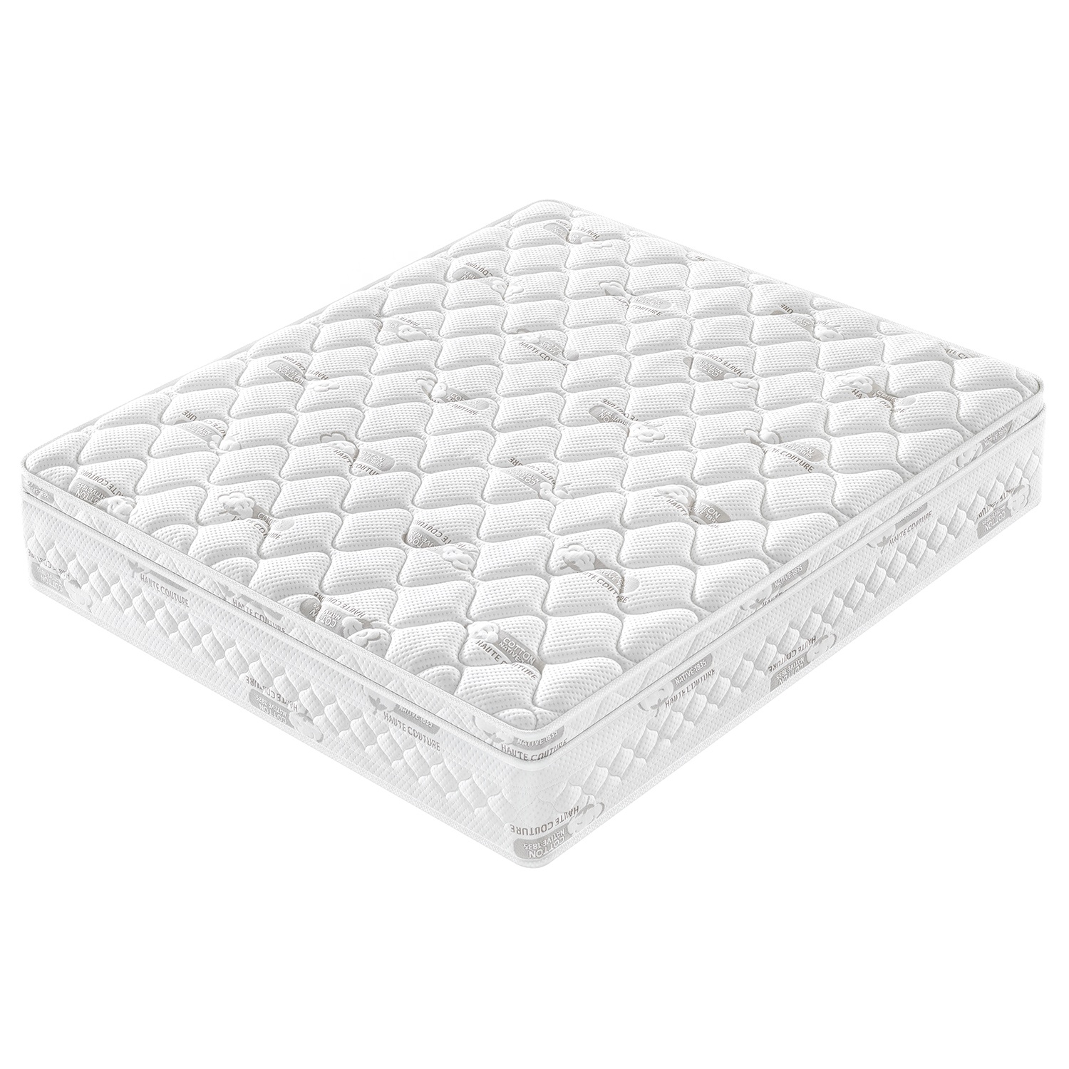 200*180*25cm Matelas à ressorts intérieurs roulants à dessus serré de 12 pouces avec matelas en mousse haute densité certifié en latex naturel