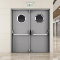Porte coupe-feu éducative pour usage scolaire, porte intérieure ignifugée en acier galvanisé, porte coupe-feu pour immeuble de bureaux et usine