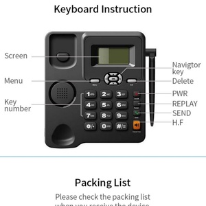 Téléphone fixe GSM de bureau avec carte SIM et radio FM - Product Image 3