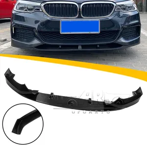 Auto Tuning Car Bumpers Carbon Fiber Gloss Black 2 Sections MP Style Front Lips Spoiler Splitter For BMW 5 Series G30 2018-2020