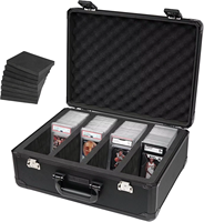 Étui pour cartes gradées - Boîtier durable pour cartes PSA avec serrure à combinaison/TSA/verrou - Boîte de rangement pour cartes gradées à 4 rangées