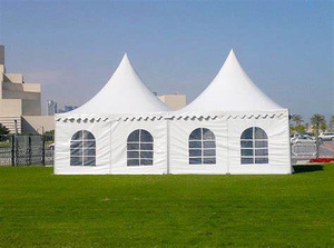Tente de mariage de luxe 5x5m Chapiteau petit jardin pagode poteau en aluminium Double couche PVC Polyester extérieur Gazebo chapiteau <span class=keywords><strong>Barnum</strong></span> - Product Image 4