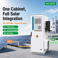 Système de stockage solaire C&I 50 kW, batterie de secours 112,5 kWh, onduleur hybride 100 kWp, panneau photovoltaïque, solution hybride hors réseau complète