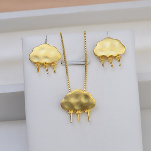 Pendientes de Plata S925 con Colgante de Nube Personalizado, Incrustaciones de Perlas, Bandeja Vacía para DIY, Accesorios de Moda, Conjunto de Joyería de Moda 1380 - Product Image 1