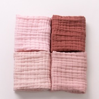 Bavoirs anti-bave pour bébés en mousseline 6 couches à séchage rapide, 100 % coton, antibactériens, avec fermeture auto-agrippante
