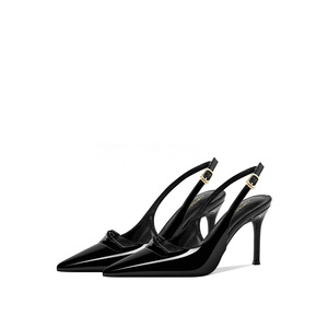 DEleventh 2025 Nuovi Sandali da Donna con Tacco Sottile, Elegante Fiocco, Punta Aperta e Retro Scoperto, Scarpe Singole per Donne - Product Image 5