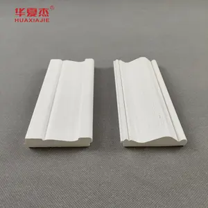 High quality white wood grain pattern pvc moulding chair rail and pvc base moulding