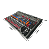 Console de mixage audio professionnelle 12 canaux alimentée pour DJ, système musical, équipement de sonorisation du fabricant