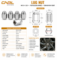 Écrou de roue M12 * 1.5 Chrome intégré vis de pneu écrous de roue et boulons de moyeu solide adapté pour 12 pour véhicules Ford