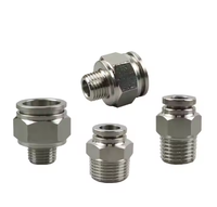 Adaptateur de connecteur pneumatique en acier inoxydable 304 raccord métallique enfichable rapide pour application d'huile avec filetage NPT
